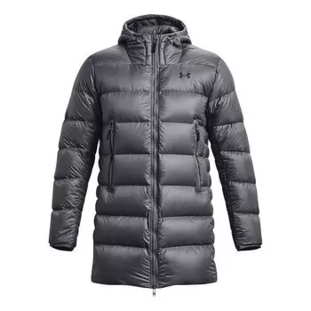 Куртка storm armour down parka 'dark grey' Under Armour, серый