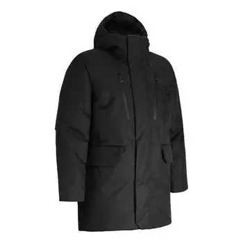Куртка stormproof parka 'black' Under Armour, черный