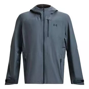 Куртка stretch woven windbreaker jacket 'grey blue' Under Armour, серый