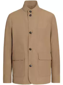 Куртка строгого кроя Zegna, коричневый