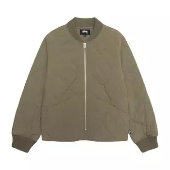 Куртка Stussy 8 Ball Quilted Liner 'Olive', зеленый