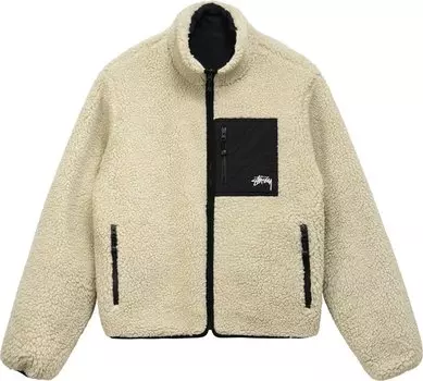 Куртка Stussy 8 Ball Sherpa Jacket 'Natural', кремовый