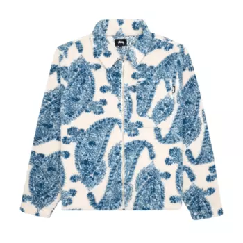 Куртка Stussy Big Paisley Full Zip Sherpa, мультиколор