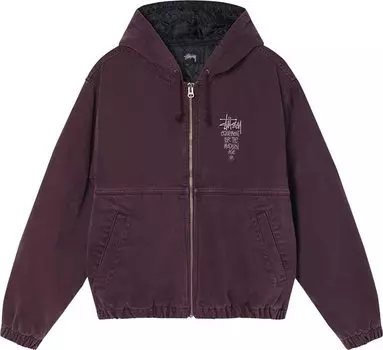 Куртка Stussy Canvas Insulated Work Jacket 'Purple', фиолетовый