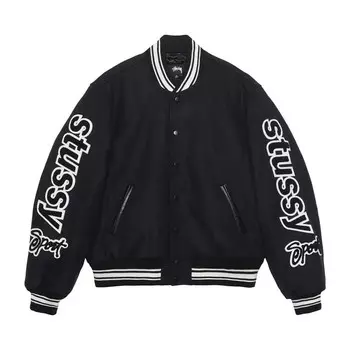 Куртка Stussy Competition Varsity Jacket, черный
