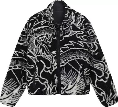 Куртка Stussy Dragon Sherpa Jacket 'Black', черный