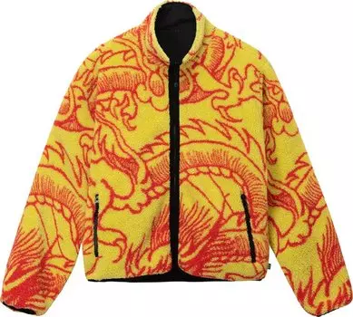 Куртка Stussy Dragon Sherpa Jacket 'Lime', желтый