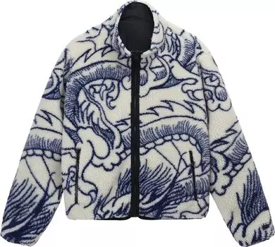 Куртка Stussy Dragon Sherpa Jacket 'Natural', белый