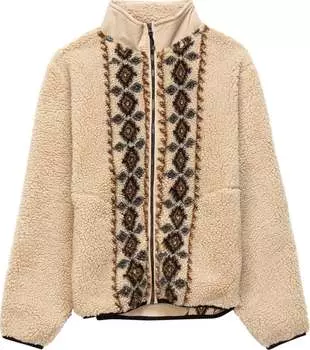 Куртка Stussy Lima Jacquard Sherpa Jacket 'Beige', загар