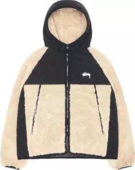 Куртка Stussy Sherpa Paneled Hooded 'Beige', загар