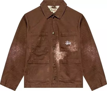 Куртка Stussy Spotted Bleach Chore Jacket 'Brown', коричневый