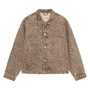 Куртка Stussy Trucker Jacket Denim 'Leopard', желтый