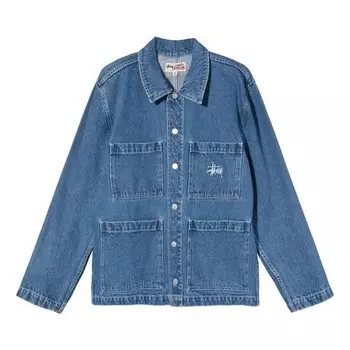 Куртка Stussy Unisex Embroidered Denim Jacket Blue, синий