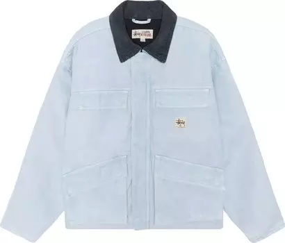 Куртка Stussy Washed Canvas Shop 'Light Blue', синий