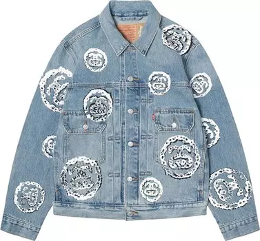 Куртка Stussy x Denim Tears Type 2 Jacket 'Light Indigo', синий