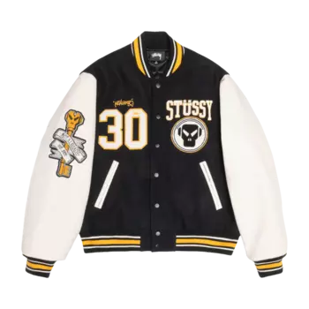 Куртка Stussy x Goldie Metalheadz 30 Varsity 'Black', черный