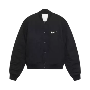 Куртка Stussy x Nike Reversible Varsity 'Black/Sail', черный