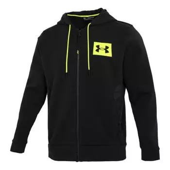 Куртка summit knit full-zip hoodie 'black' Under Armour, черный