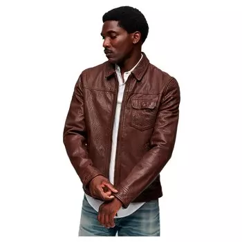 Куртка Superdry 70S Leather, коричневый