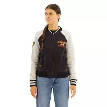 Куртка Superdry College Script Graphic bomber, черный