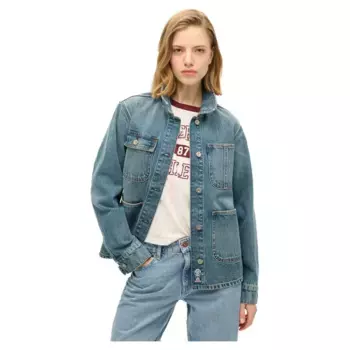 Куртка Superdry Embroidered Denim Chore, синий