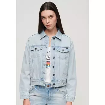 Куртка Superdry Embroidered Trucker Denim, синий