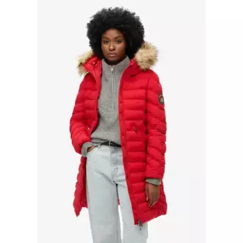 Куртка Superdry Fuji Faux Fur, красный