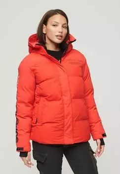 Куртка Superdry HOODED CITY PADDED WIND, цвет sunset red