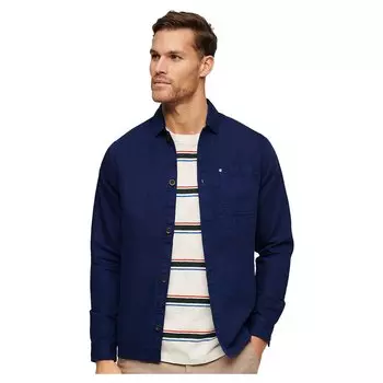 Куртка Superdry Merchant Linen Blend overshirt, синий
