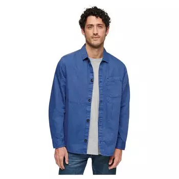 Куртка Superdry Merchant Linen Blend overshirt, синий