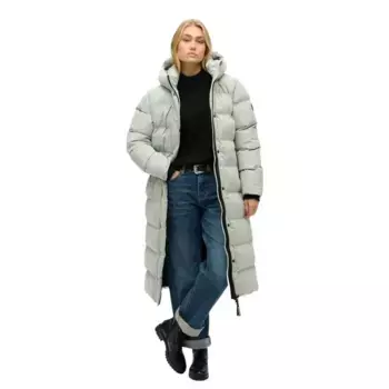 Куртка Superdry Microfibre Longline, серый