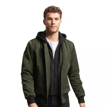 Куртка Superdry Military Bomber, зеленый