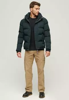 Куртка Superdry ПУФФЕР EVEREST С КАПЮШОНОМ, темно-синий, цвет nordic chrome navy