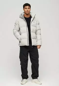 Куртка Superdry ПУХОВИК С КАПЮШОНОМ, цвет moonlight grey