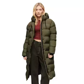Куртка Superdry Rips Longline, зеленый