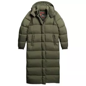Куртка Superdry Ripstop Longline Puffer, зеленый