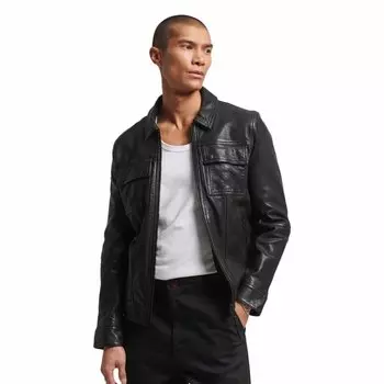 Куртка Superdry Studios 70s Leather, черный