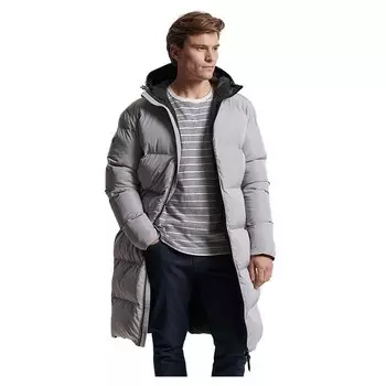 Куртка Superdry Studios Longline Duvet, серый