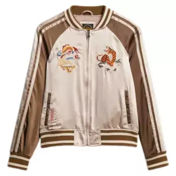 Куртка Superdry Suikajan bomber, бежевый