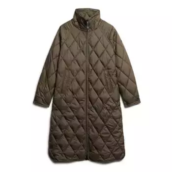 Куртка Superdry Superlong Quilt Liner, зеленый