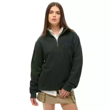 Куртка Superdry Vintage Athletic Henley Pluse Size, зеленый