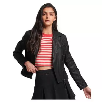 Куртка Superdry Vintage Coated Biker, черный