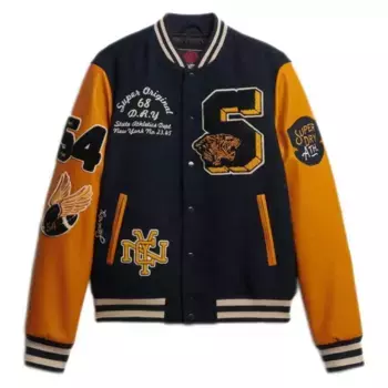 Куртка Superdry Vintage Patched Varsity, синий