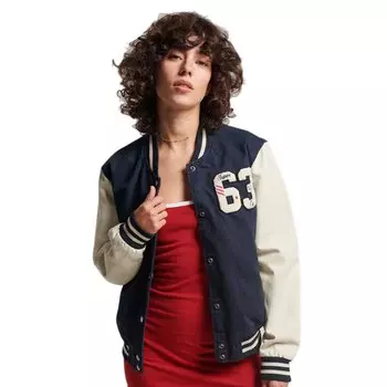 Куртка Superdry Vintage Varisty Denim, красный