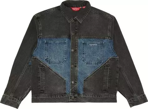 Куртка Supreme 2-Tone Paneled Denim Jacket 'Black', черный