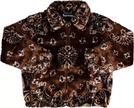 Куртка Supreme Bandana Faux Fur Bomber Jacket 'Brown', коричневый