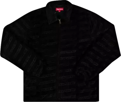 Куртка Supreme Debossed Logo Corduroy Jacket 'Black', черный