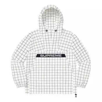 Куртка Supreme FW19 Week 2 Heavy Nylon Anorak Plaid Interchange Jacket Unisex White SUP-FW19-263, белый