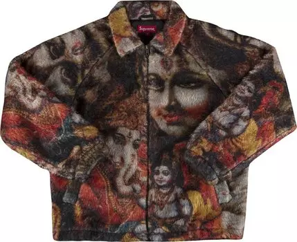 Куртка Supreme Ganesha Faux Fur Jacket 'Black', черный