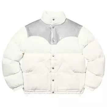 Куртка Supreme Glitter Yoke Down Puffer Jacket 'White', белый